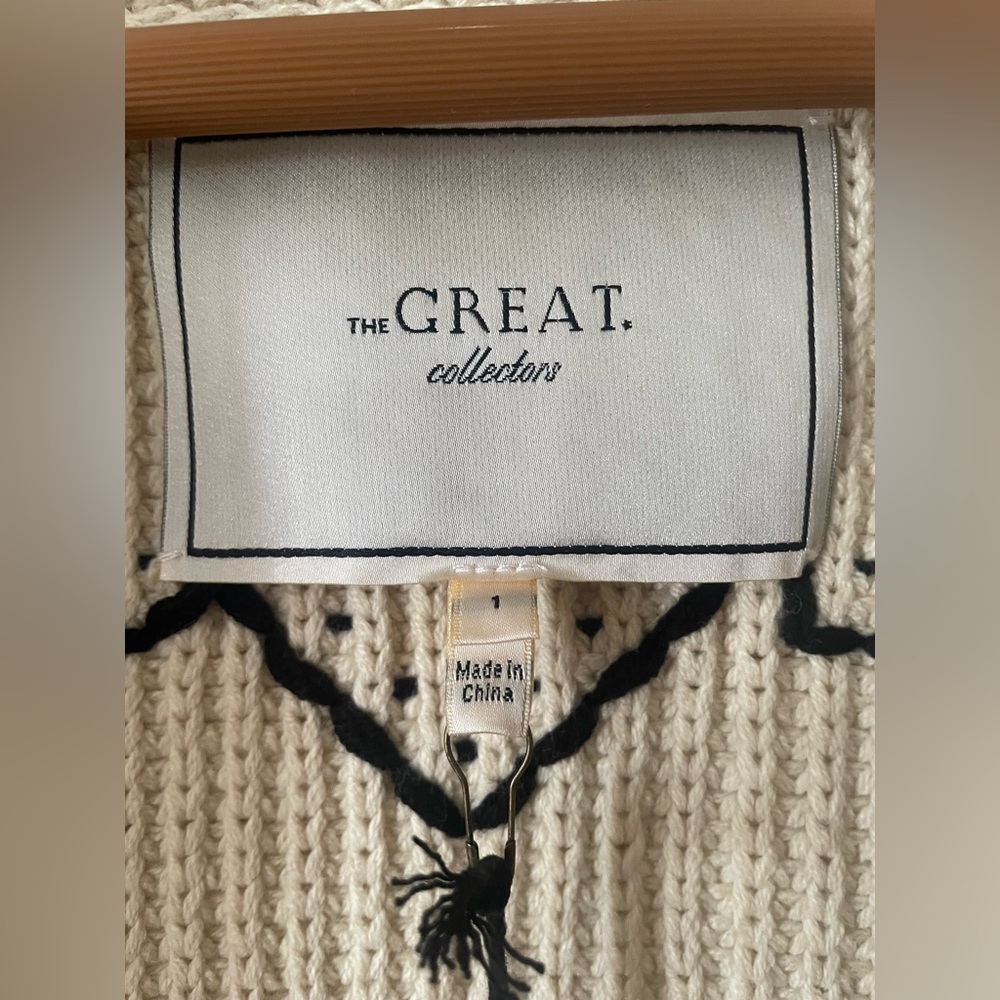 The Great. The Horse Lodge Cardigan in Cream • NWT - Picture 8 of 10